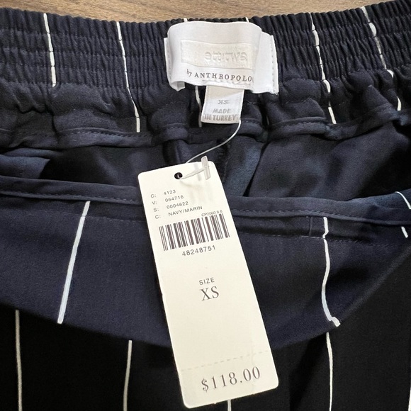 Anthropologie Ett Twa Navy Striped Pants size XS - Picture 5 of 5